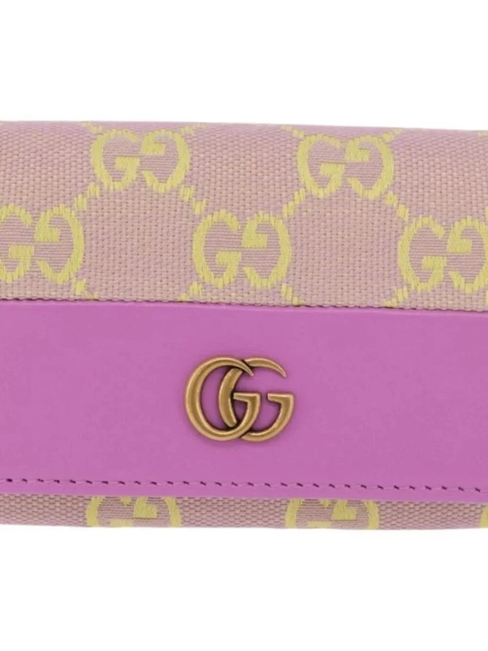 GUCCI GG Canvas Card Case Purple 783120 Auth SW2352SM